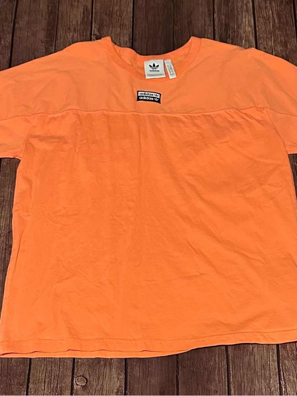 adidas Kids Orange Logo Tee
